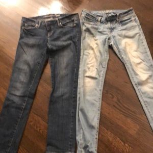 Two pairs of American Eagle skinny jeans